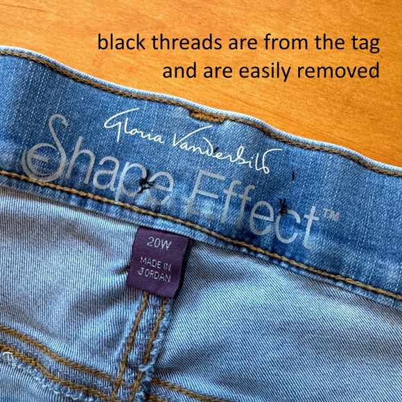 Gloria Vanderbilt Shape Effect Pull-on Jeans Size 20W Plus - Picture 2 of 11